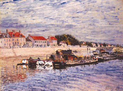 Chiattone sul Loing a Saint-Mammès da Alfred Sisley